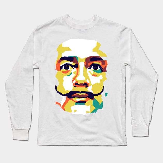 Salvador Dali On wpap style Long Sleeve T-Shirt by pentaShop